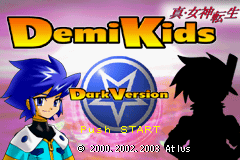 DemiKids Dark Version title screen for GameBoy Advance